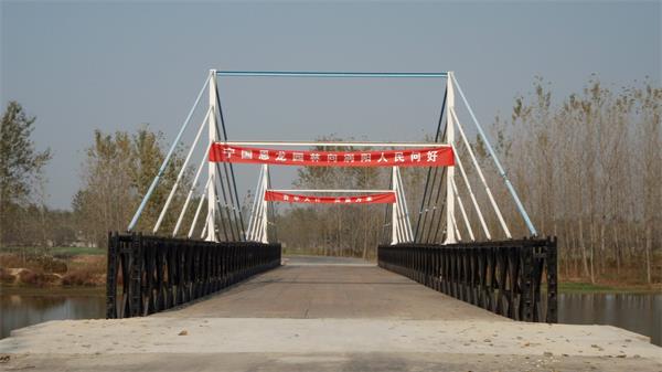 安徽渦陽交通局武家河老子廟雙車道永久貝雷鋼橋
